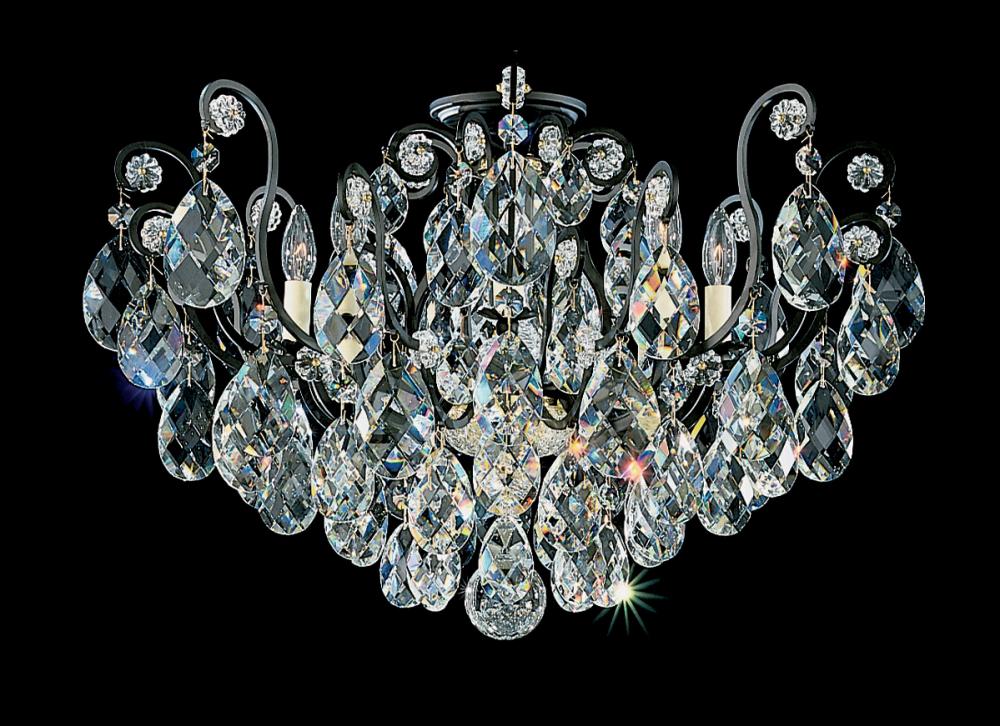 Renaissance 8 Light 120V Semi-Flush Mount in French Gold with Clear Heritage Handcut Crystal