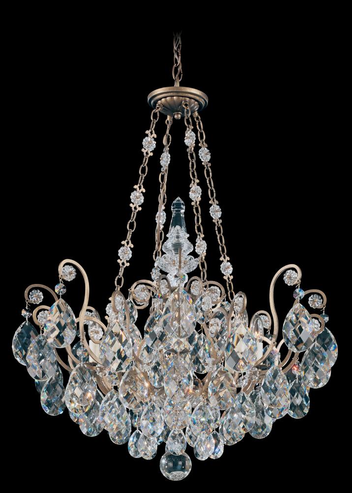 Renaissance 8 Light 120V Pendant in French Gold with Clear Heritage Handcut Crystal