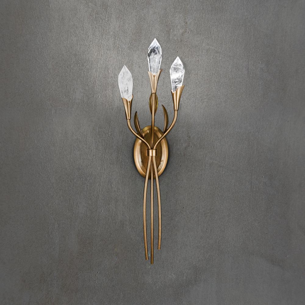 Secret Garden 27in LED 3500K 120V-277V Wall Sconce in Heirloom Bronz with Optic Haze Quartz