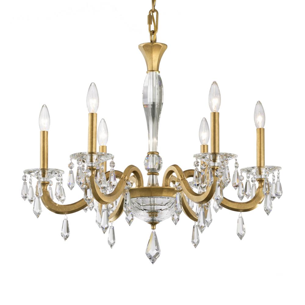 Napoli 6 Light 120V Chandelier in Heirloom Bronze with Clear Radiance Crystal