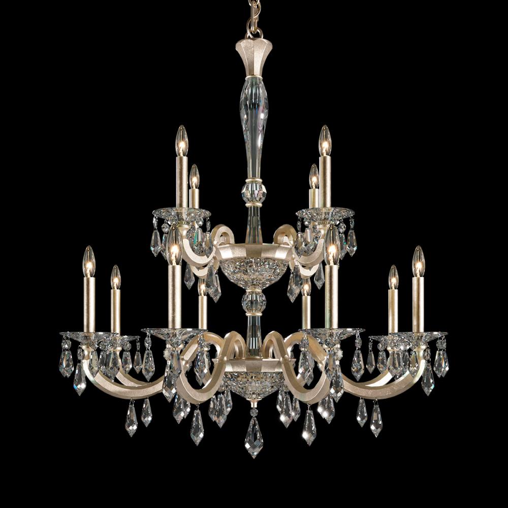Napoli 12 Light 120V Chandelier in Heirloom Bronze with Clear Radiance Crystal