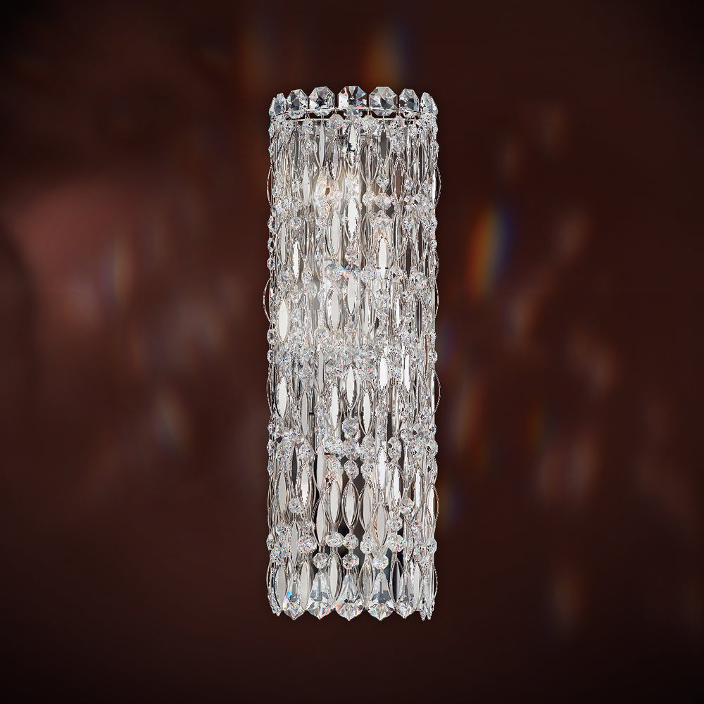 Sarella 4 Light 120V Wall Sconce in Polished Stainless Steel with Clear Swarovski Crystal