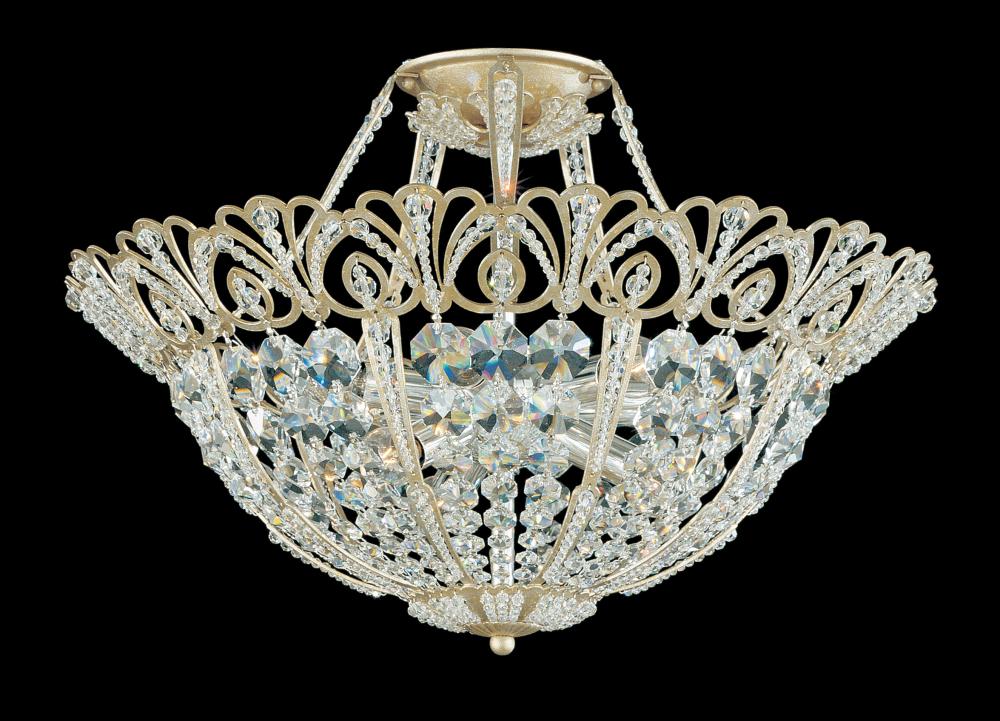Rivendell 9 Light 120V Semi-Flush Mount in Heirloom Bronze with Clear Radiance Crystal