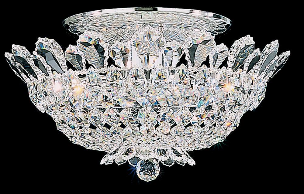 Trilliane 8 Light 120V Semi-Flush Mount in Polished Stainless Steel