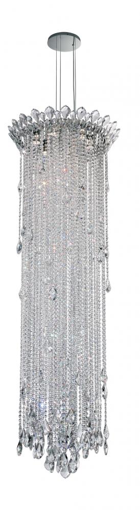 Trilliane Strands 6 Light 120V Pendant in Polished Stainless Steel
