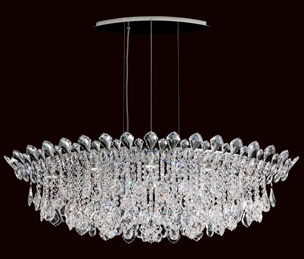 Trilliane Strands 8 Light 120V Pendant in Polished Stainless Steel