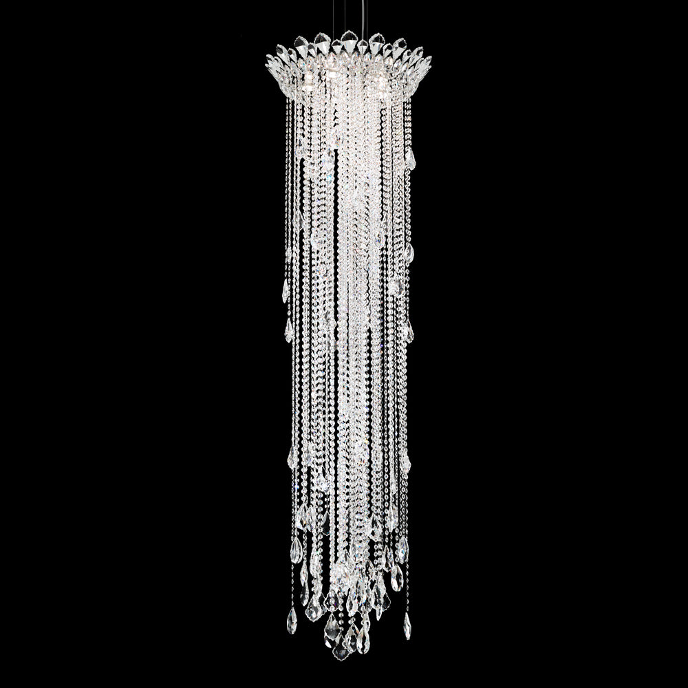 Trilliane Strands 5 Light 120V Pendant in Polished Stainless Steel
