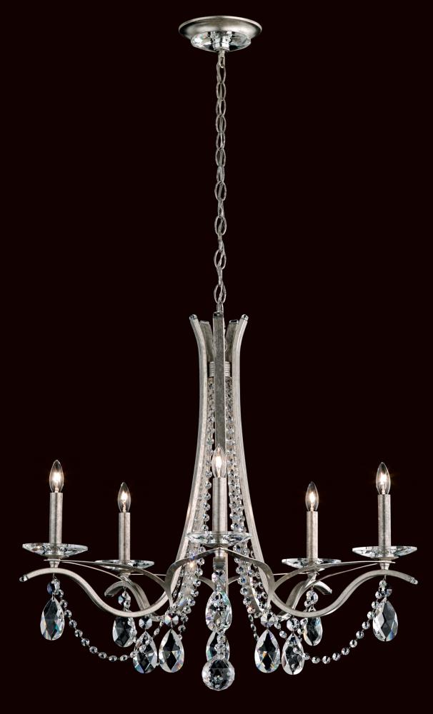 Vesca 5 Light 120V Chandelier in Ferro Black with Clear Radiance Crystal
