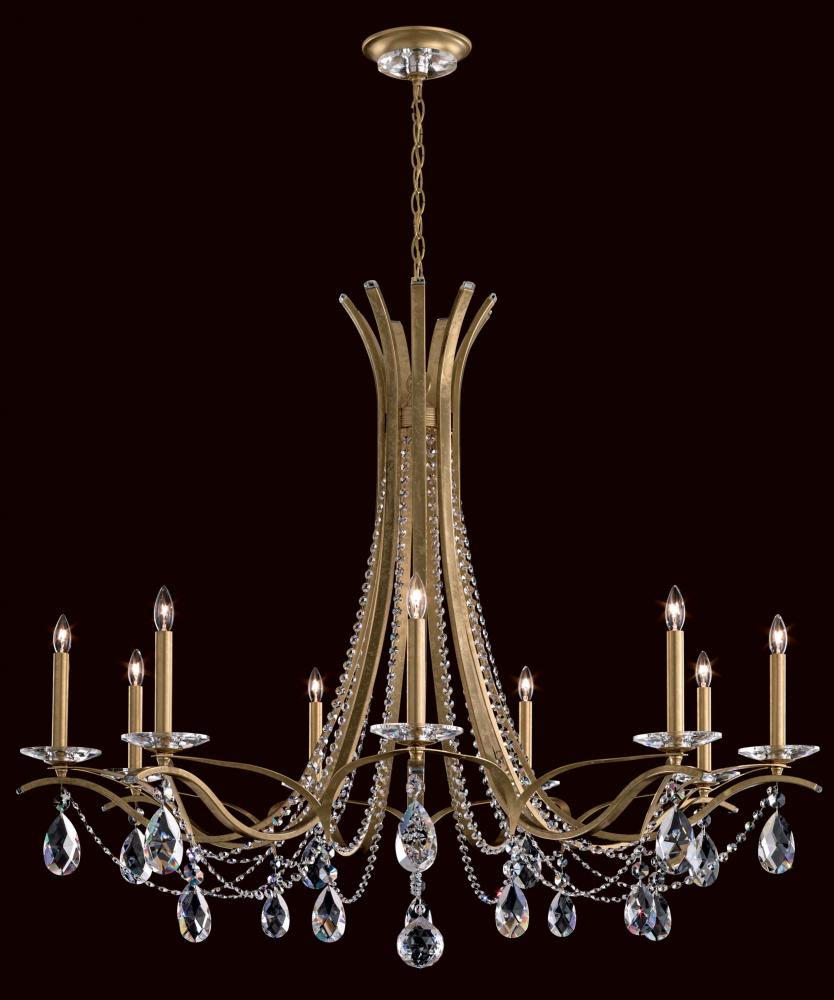 Vesca 9 Light 120V Chandelier in Antique Silver with Clear Radiance Crystal