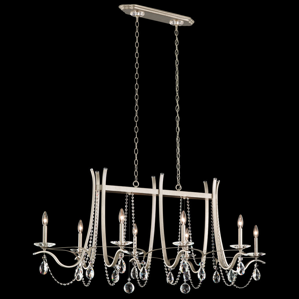 Vesca 8 Light 120V Chandelier in Black with Clear Radiance Crystal
