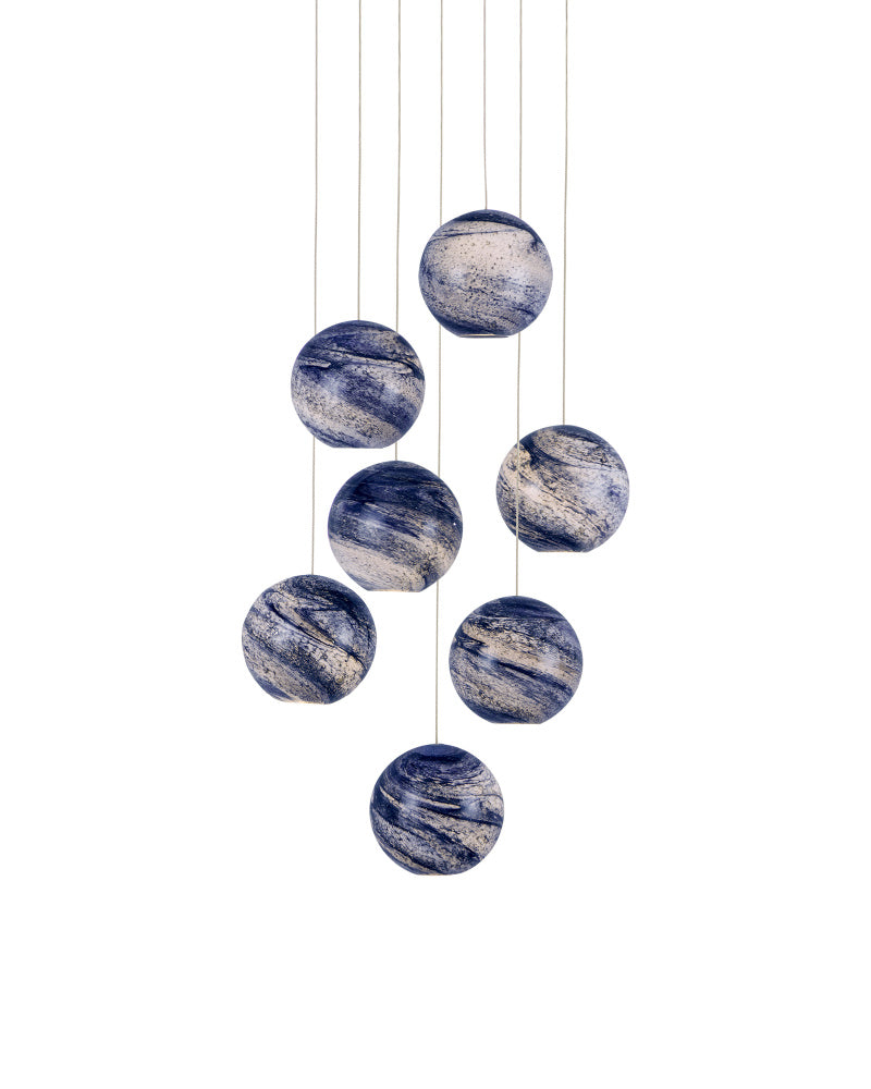 Palatino 7-Light Round Multi-Drop Pendant