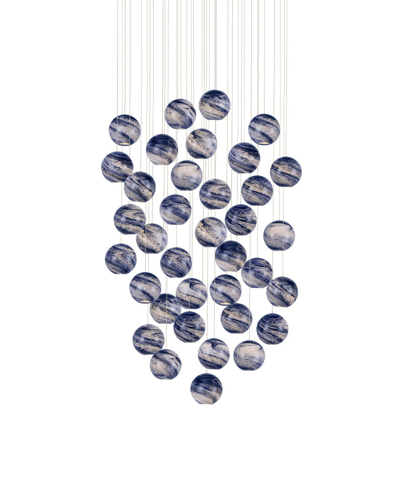 Palatino 36-Light Round Multi-Drop Pendant