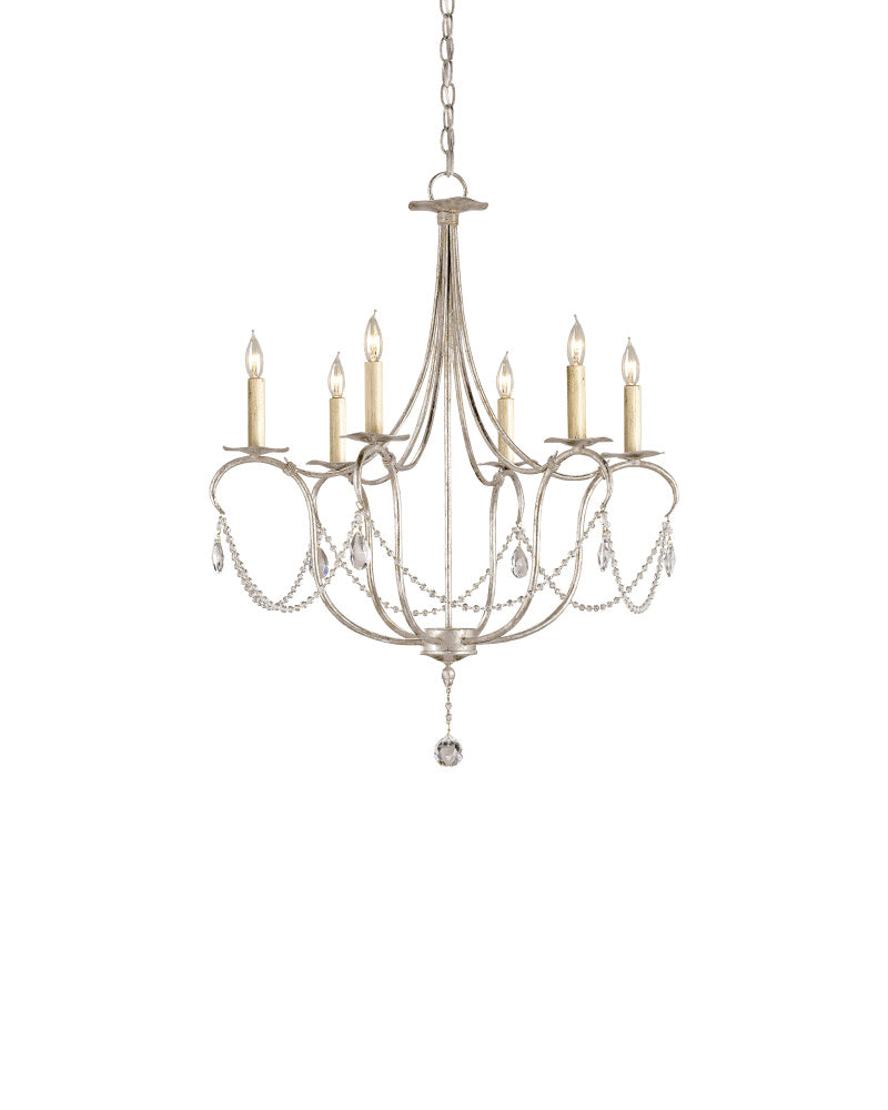 Crystal Lights Small Silver Chandelier