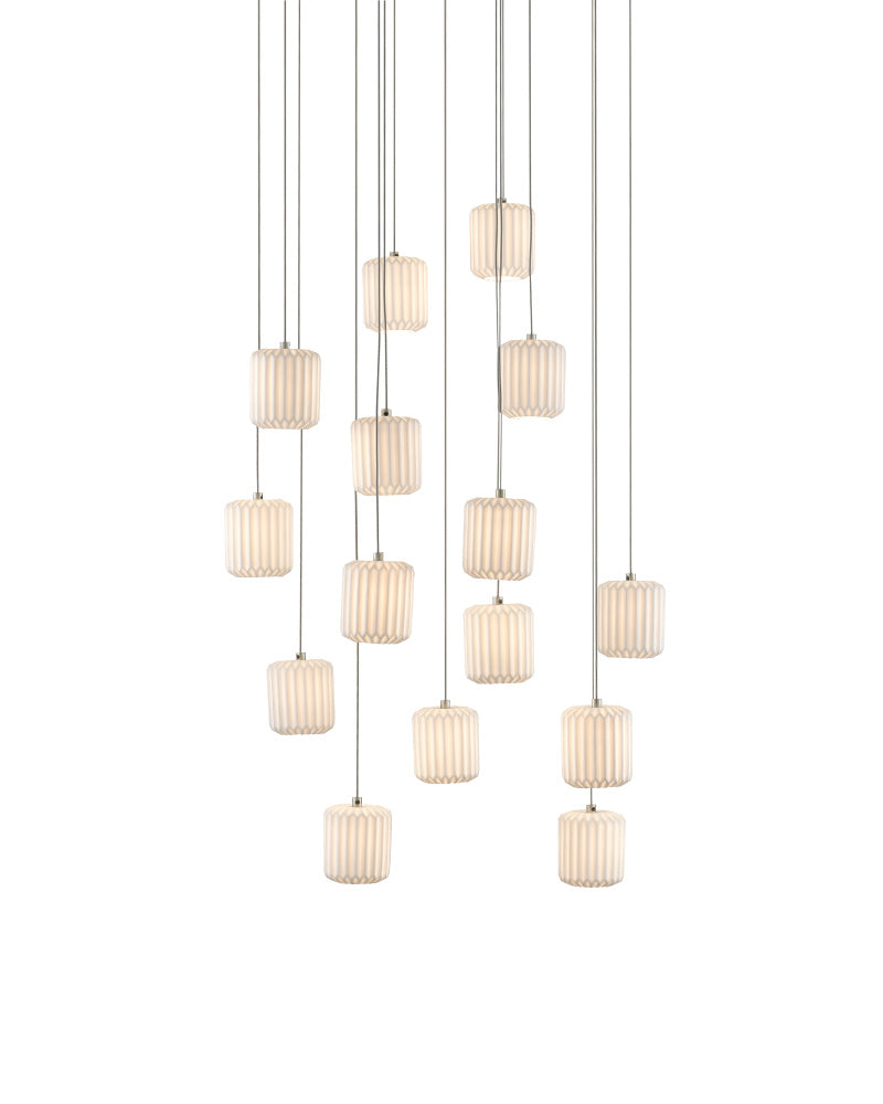 Dove 15-Light Round Multi-Drop Pendant